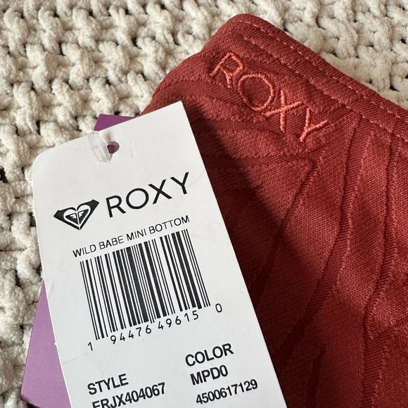 Roxy NEW Wild Babe Rust Color Mini Coverage Swim Bottoms Size Large - Picture 8 of 8